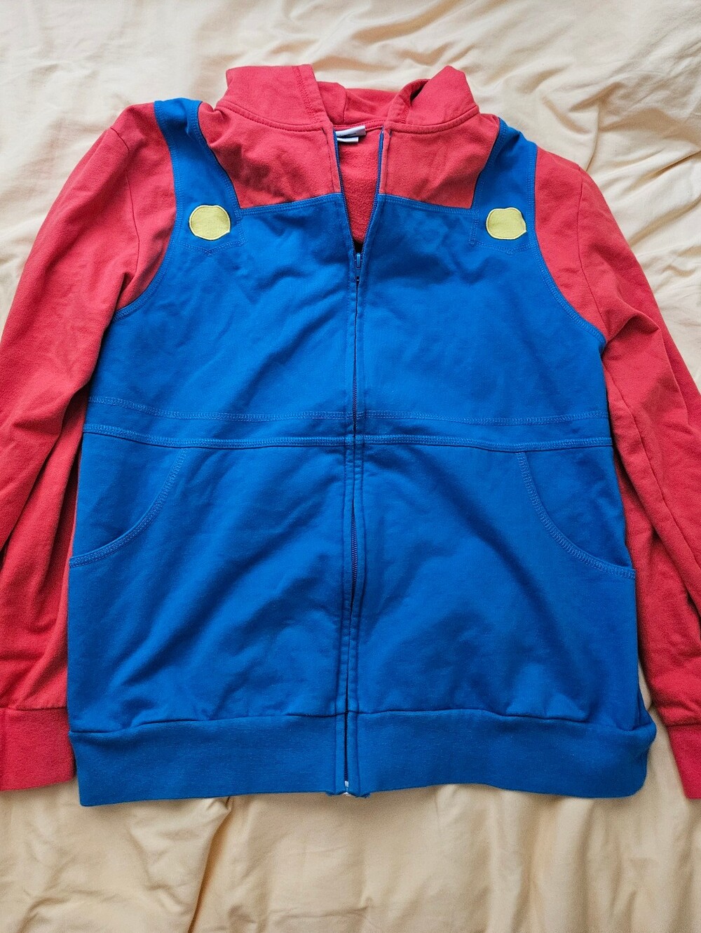 Super Nintendo World Mario Zip Up Hoodie Adult Size L Universal Studios Japan